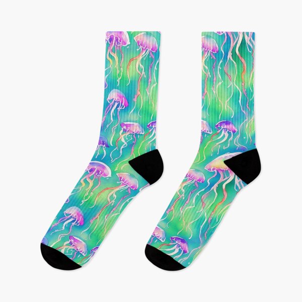 Item preview, Seaside Serenity - A Tranquil and Relaxing Pattern of Playful Jellyfish Floating Peacefully in the Serene Waters of the Seaside designed and sold by Girly-Universe.