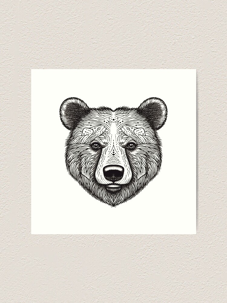Black Bear Stencil black-bear-stencil-art-print-for-sale-by-ottercomforts-redbubble
