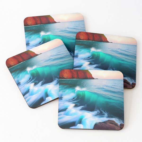 Item preview, Awe-Inspiring Waves in the Setting Sun designed and sold by fkc666.