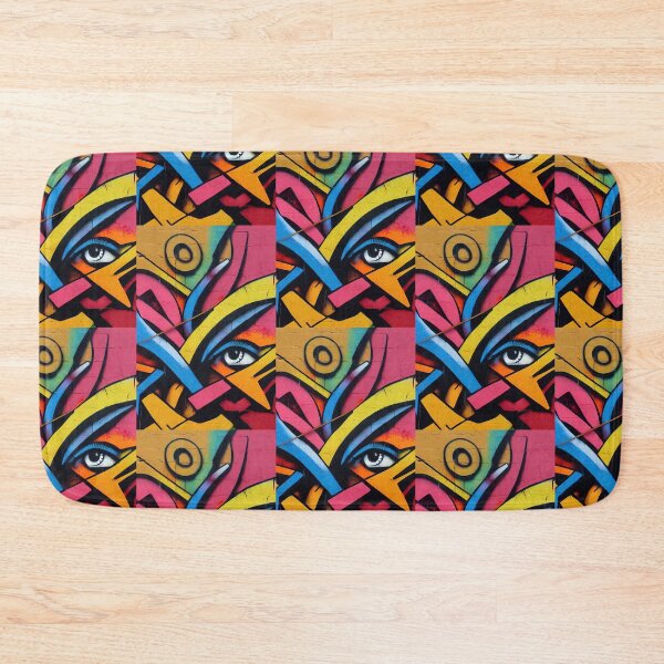 Item preview, Reflective abstract/characters on urban graffiti designed and sold by Piotrek0001.