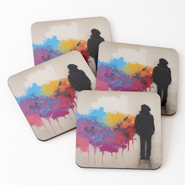 Item preview, Reflective abstract/characters on urban graffiti designed and sold by Piotrek0001.