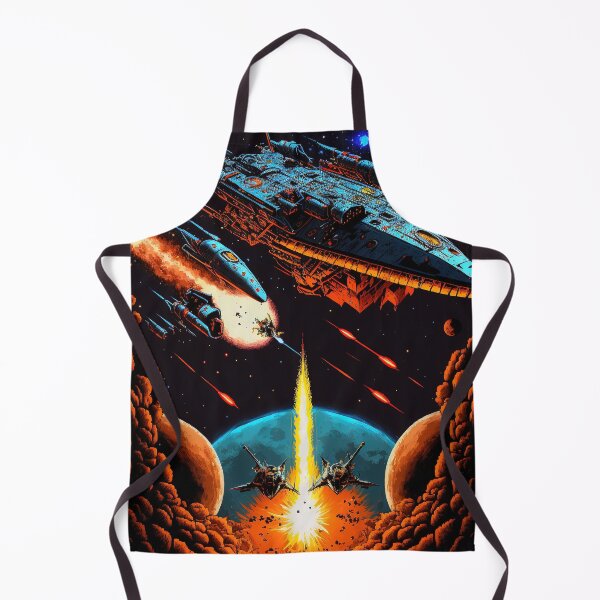 Item preview, Pixelated Starship Showdown: Battle Among the Stars designed and sold by Retro Type.