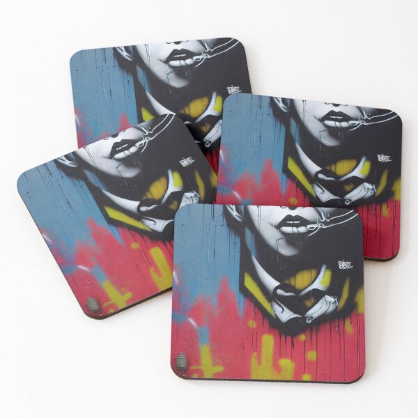 Item preview, Reflective abstract/characters on urban graffiti designed and sold by Piotrek0001.