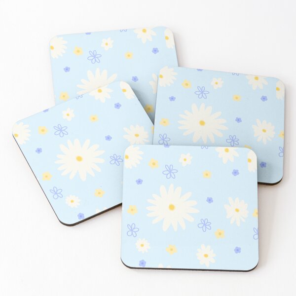 Item preview, Cute White Daisy and Blue Flower Ditsy Print designed and sold by MagicallyStagey.