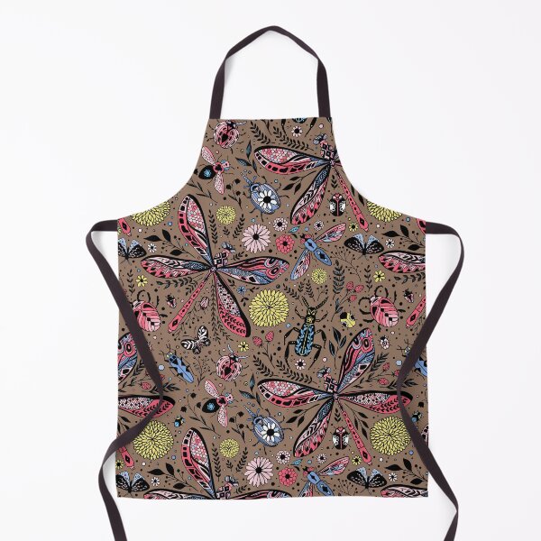 Item preview, Doodle bugs on mocha brown designed and sold by Katerina Mitkova Kirilova.