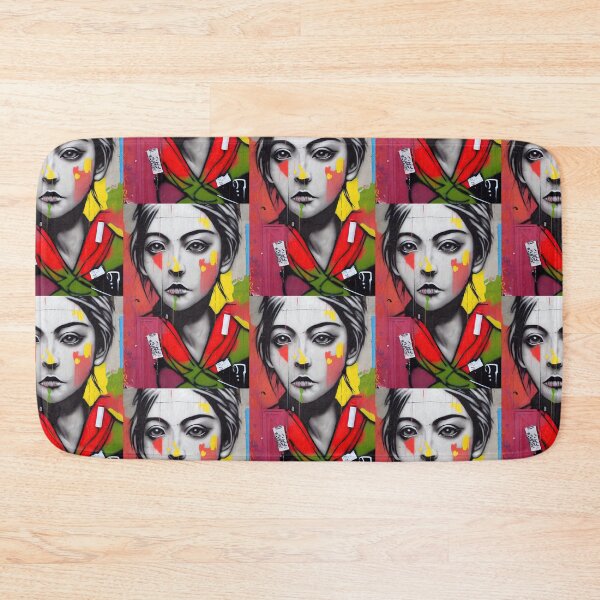 Item preview, Reflective abstract/characters on urban graffiti designed and sold by Piotrek0001.