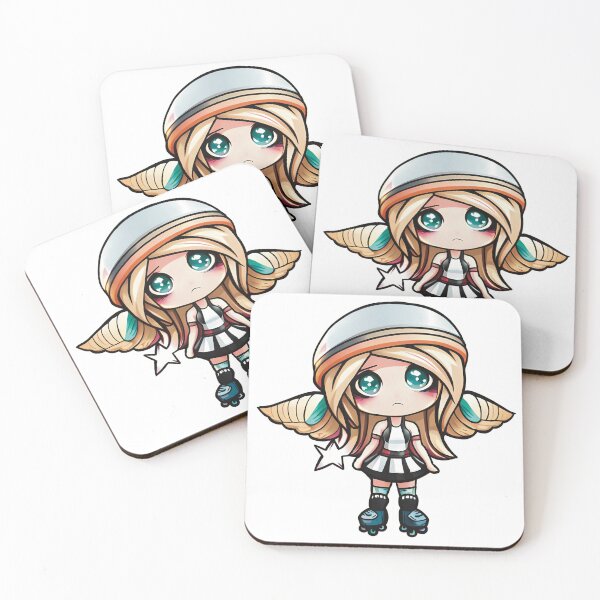 Item preview, cute chibi fairy roller derby girl with blonde hair #37 designed and sold by Krista Robertson.