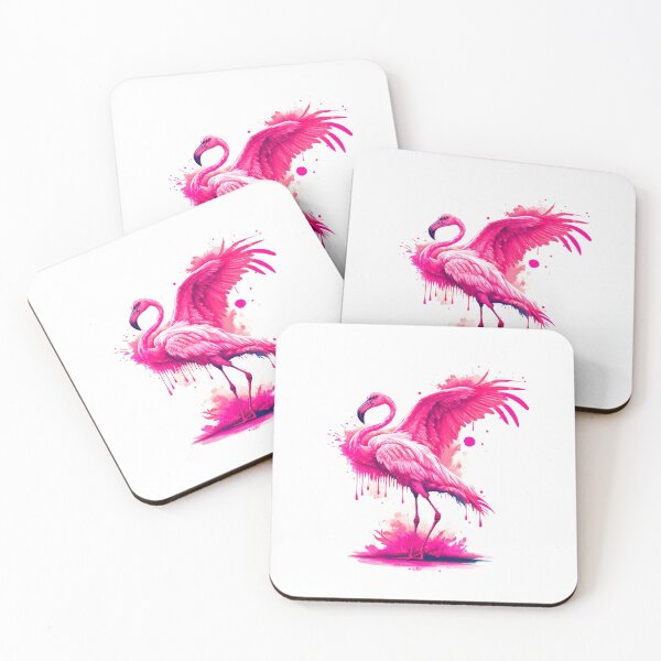 Item preview, flamingo splashed with paint  designed and sold by Gaviani Design Studio.