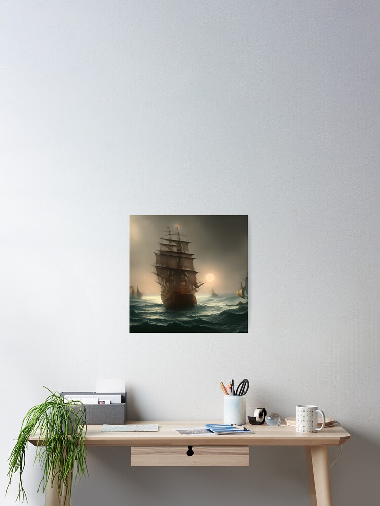 Thumbnail 2 of 3, Poster, Spanish Galleon designed and sold by LenCarol.