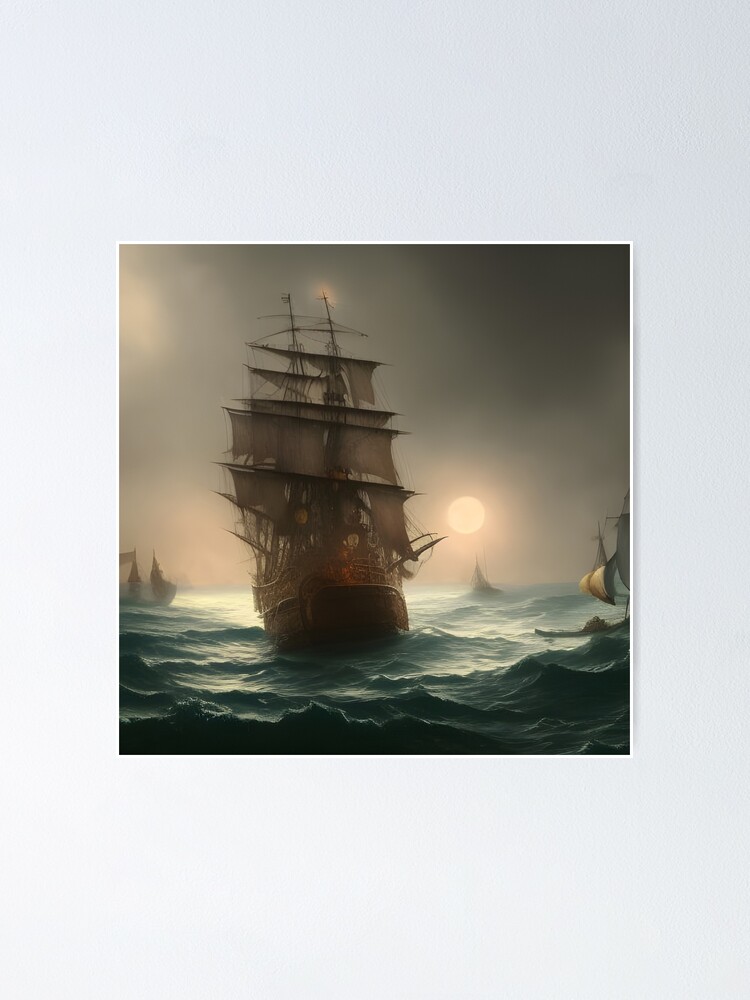 Thumbnail 1 of 3, Poster, Spanish Galleon designed and sold by LenCarol.