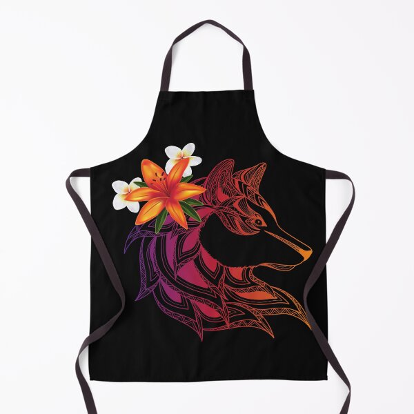 Item preview, colorful wolf with flowers. designed and sold by PODgraphics.