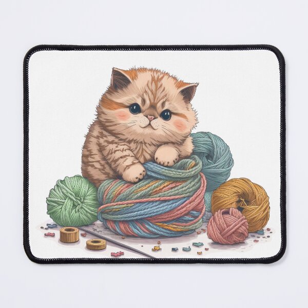 Item preview, Cute kitten in yarn designed and sold by Gaviani Design Studio.