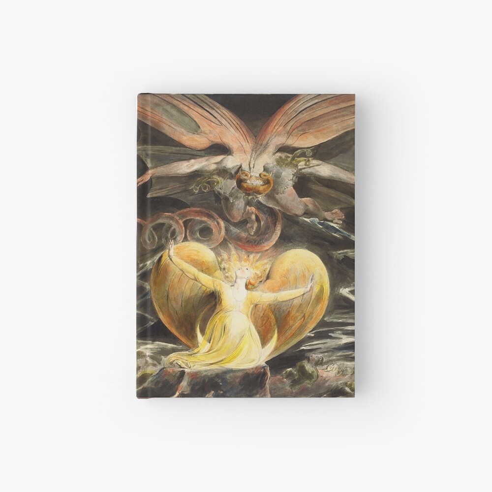 The Great Red Dragon and The Woman Fine Art Print On Canvas William Blake