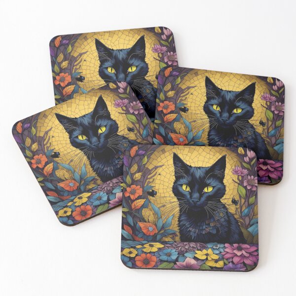 Item preview, Ella the black cat designed and sold by Teafortwot42.
