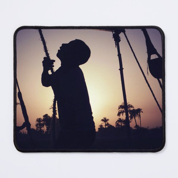 Item preview, Copie de Copie de Copie de Copie de Sunrise on the Nile river, fishermen and hot air balloons- landscape - Egypt photography designed and sold by art-of-egypt.