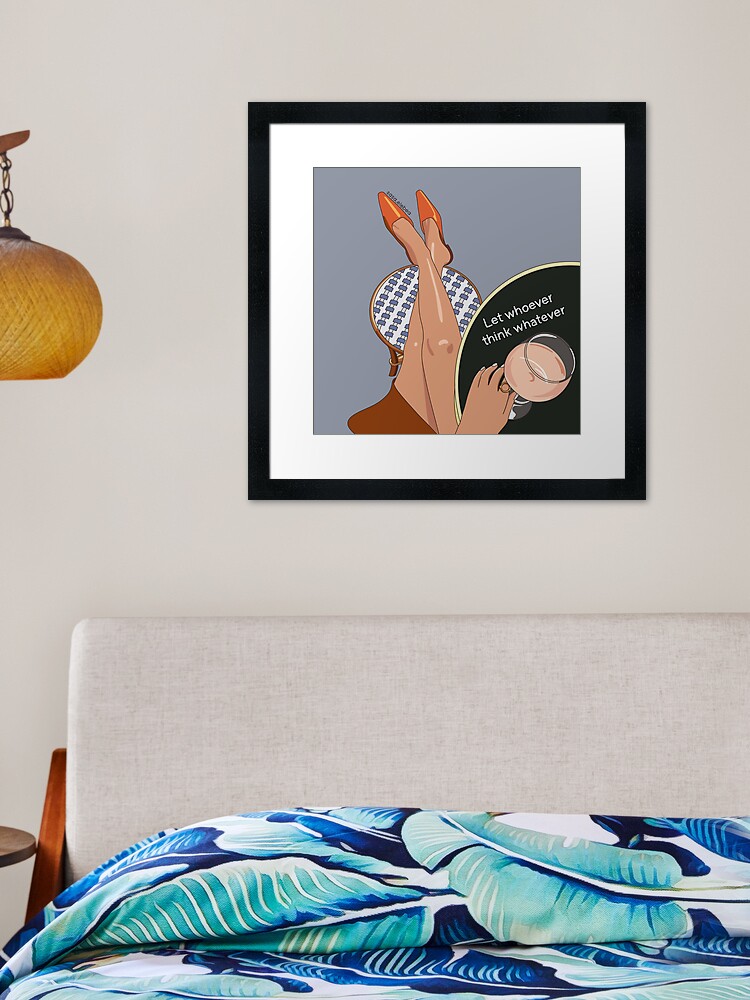 Thumbnail 1 of 7, Framed Art Print, Let whoever think whatever by Sasa Elebea designed and sold by Sabrina Brugmann.