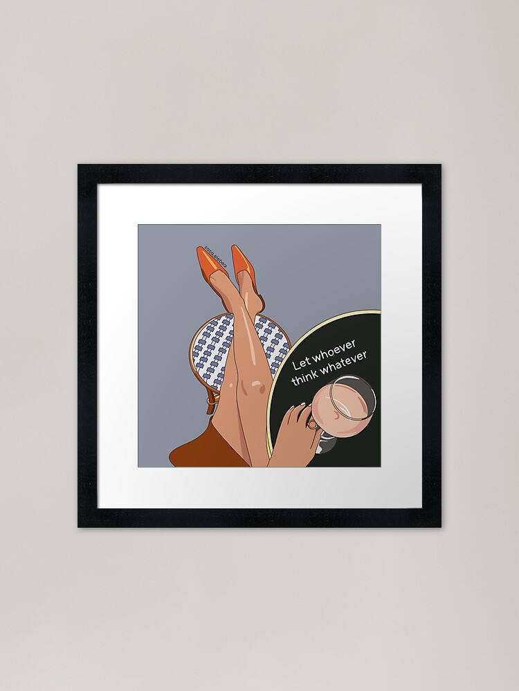 Thumbnail 2 of 7, Framed Art Print, Let whoever think whatever by Sasa Elebea designed and sold by Sabrina Brugmann.