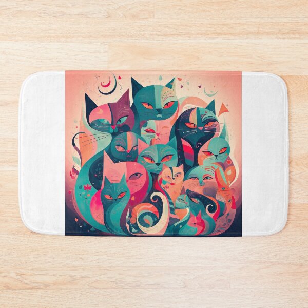 Item preview, Cat ilustration abstract original designed and sold by Kingkachurro.