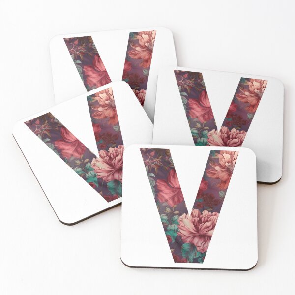 Item preview, Letter V Bold Floral Pattern Sticker Best Seller designed and sold by AdiRemba.