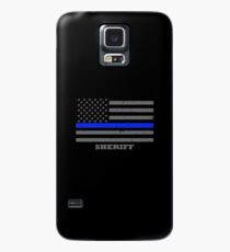 Sheriff-dünne blaue Linie Flagge Hülle & Skin für Samsung Galaxy