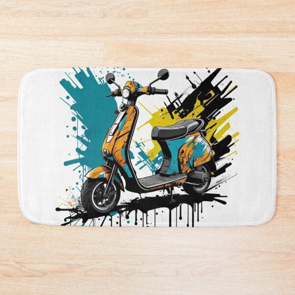Item preview, Awesome Colorful Ink Splatter on Retro Scooter Design designed and sold by Michael Voyler.