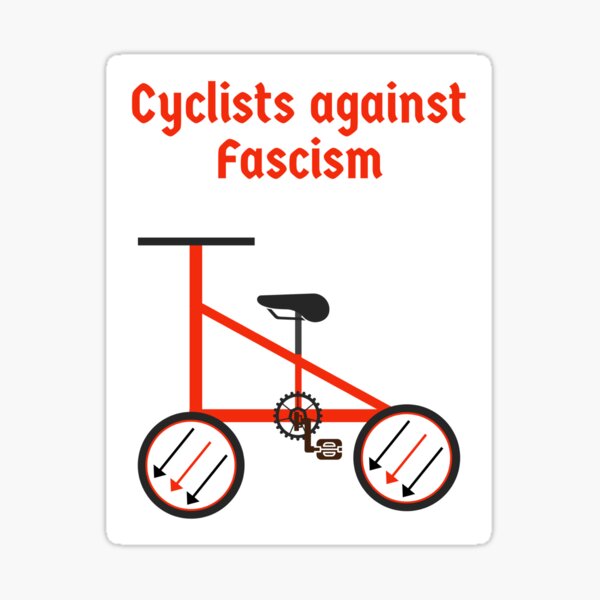 Artikel-Vorschau von Radfahrer gegen Faschismus, designt und verkauft von Rachel the Artist .