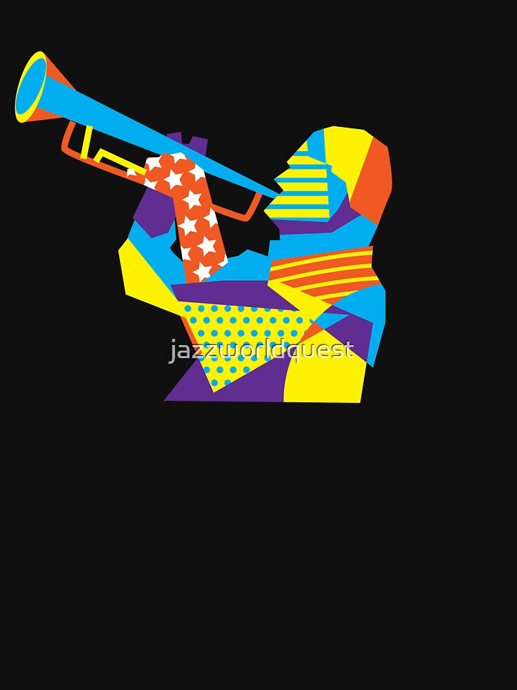 Colorful Jazz Trumpet Musician by jazzworldquest
