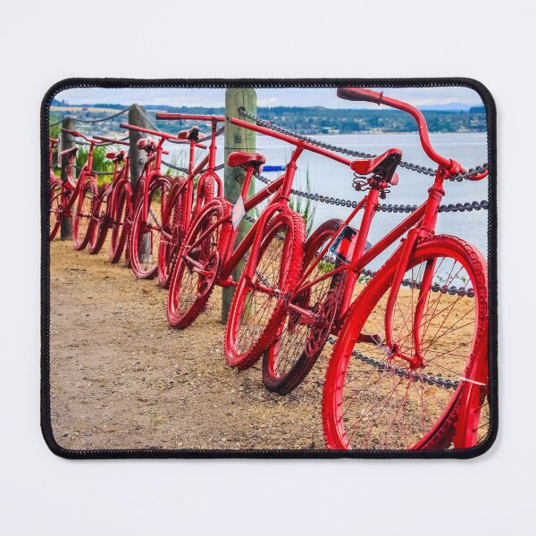 Item preview, Red Bikes at Lake Taupo, New Zealand designed and sold by Lyl Dil Creations.
