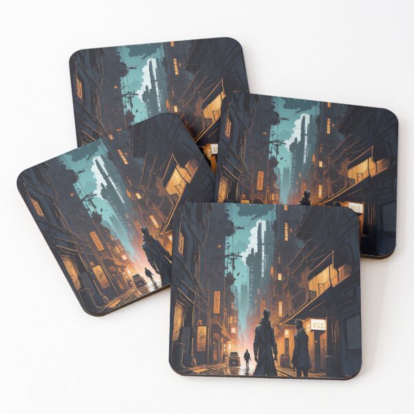 Item preview, Cyberpunk wet and noir street  designed and sold by shadowartsss.