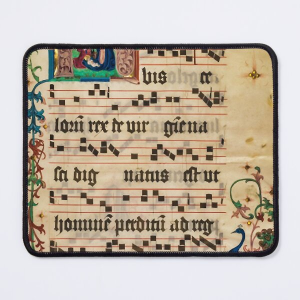 Item preview, Illuminated Manuscript - Medieval Hymnal Graphic designed and sold by handymaryloui.