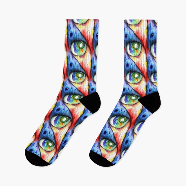 Item preview, Creepy Eye Watercolor Pattern - Red and Blue designed and sold by Aaron2610.