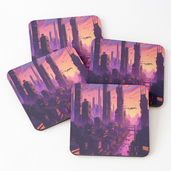 Item preview, Cyberpunk sunset CityView designed and sold by shadowartsss.