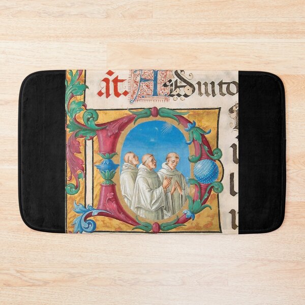 Item preview, Manuscript Illumination with Singing Monks in an Initial D, from a Psalter Graphic designed and sold by handymaryloui.