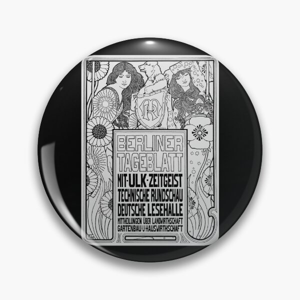 Item preview, Vintage Art Nouveau style German Newspaper cover, Ephraïm Moses Lilien, Berliner Tageblatt designed and sold by Proverbial Wisdom Design.
