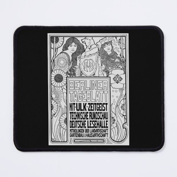 Item preview, Vintage Art Nouveau style German Newspaper cover, Ephraïm Moses Lilien, Berliner Tageblatt designed and sold by Proverbial Wisdom Design.