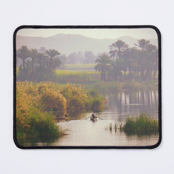 Item preview, Copie de Copie de Copie de Copie de Copie de Sunrise on the Nile river, fishermen and hot air balloons- landscape - Egypt photography designed and sold by art-of-egypt.