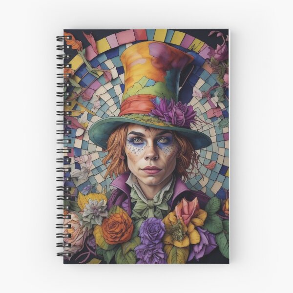 Item preview, Mad hatter watercolour tile and flowers design  designed and sold by Teafortwot42.