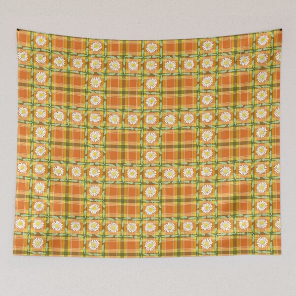 Item preview, Daisy Plaid Blanket designed and sold by JaanaHalme.