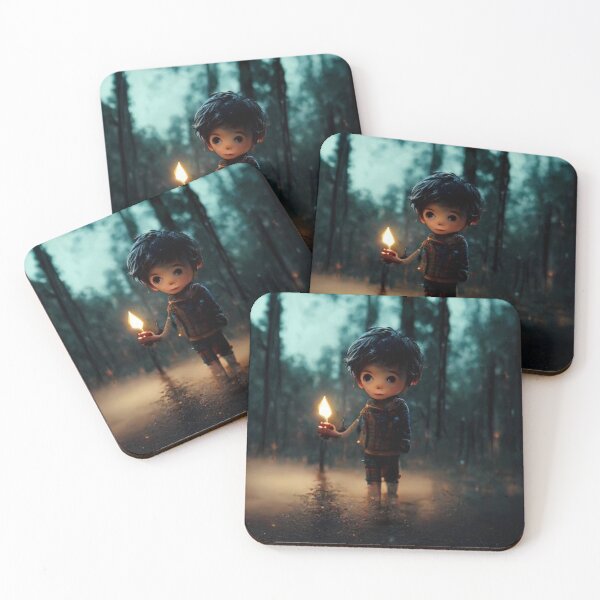 Item preview, alone boy in an forest in dark concept art designed and sold by asadk7555.