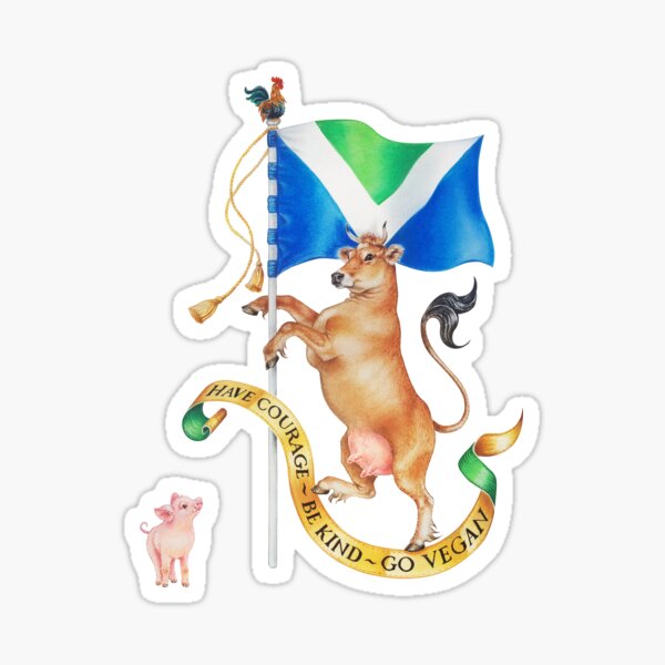 Vegan Coat of Arms by Maria Tiqwah Sticker