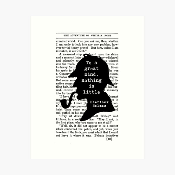 Item preview, Sherlock Holmes Quote Art designed and sold by Rebel Misfits.
