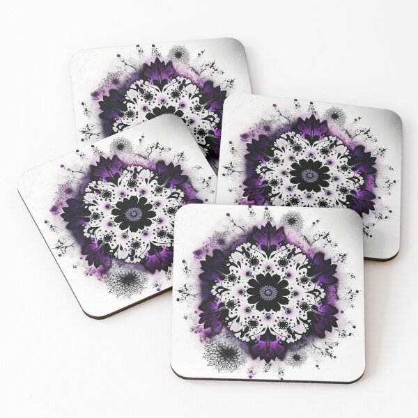 Item preview, Mandala black purple designed and sold by VeronicArt85.