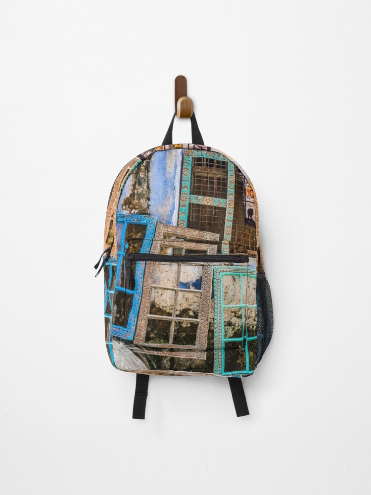Thumbnail 1 of 3, Backpack, Colorful window frames designed and sold by LylDilCreations.