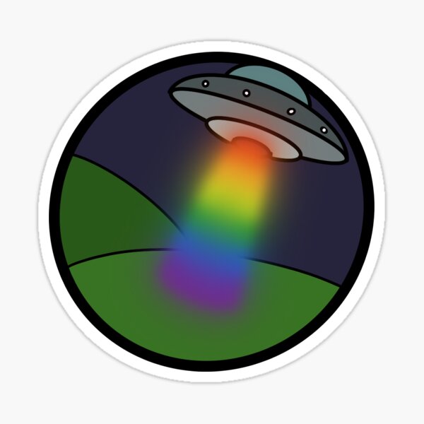 Item preview, Subtle Pride Pins - Aliens - Rainbow Flag designed and sold by Dangerfield-Art.