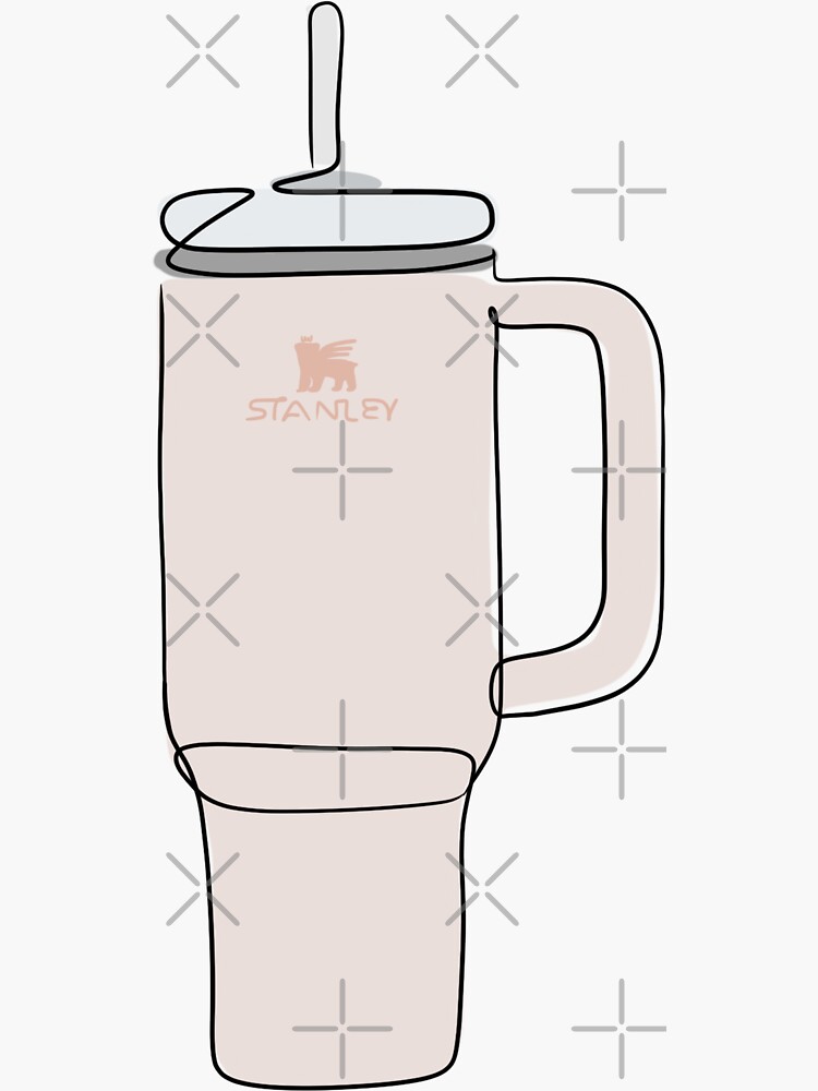 Hot Pink Stanley Tumbler Sticker for Sale by mohepdesigns