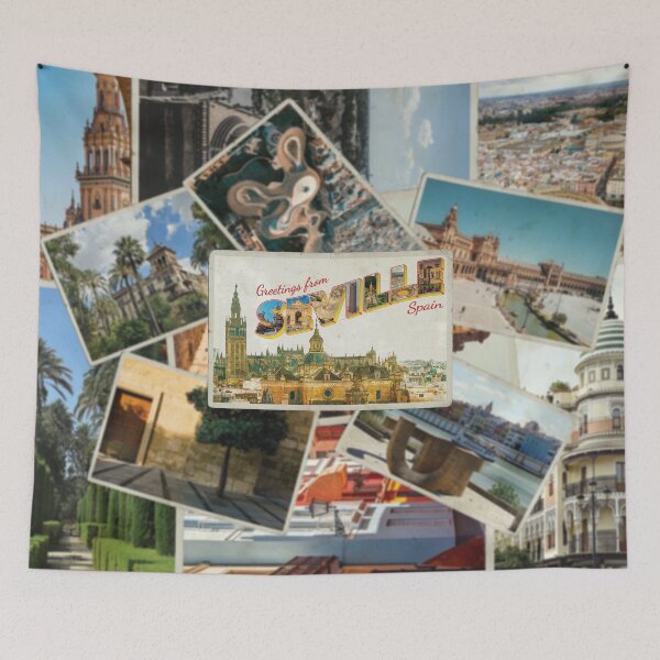 Item preview, Greetings from Seville in Spain Vintage style retro souvenir  designed and sold by DeveloperProp0.