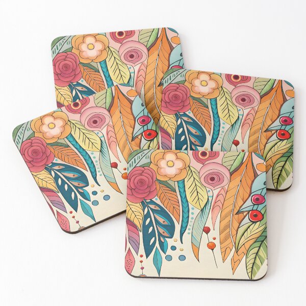 Item preview, Boho Watercolor Flowers Leaf Design designed and sold by Uday24.