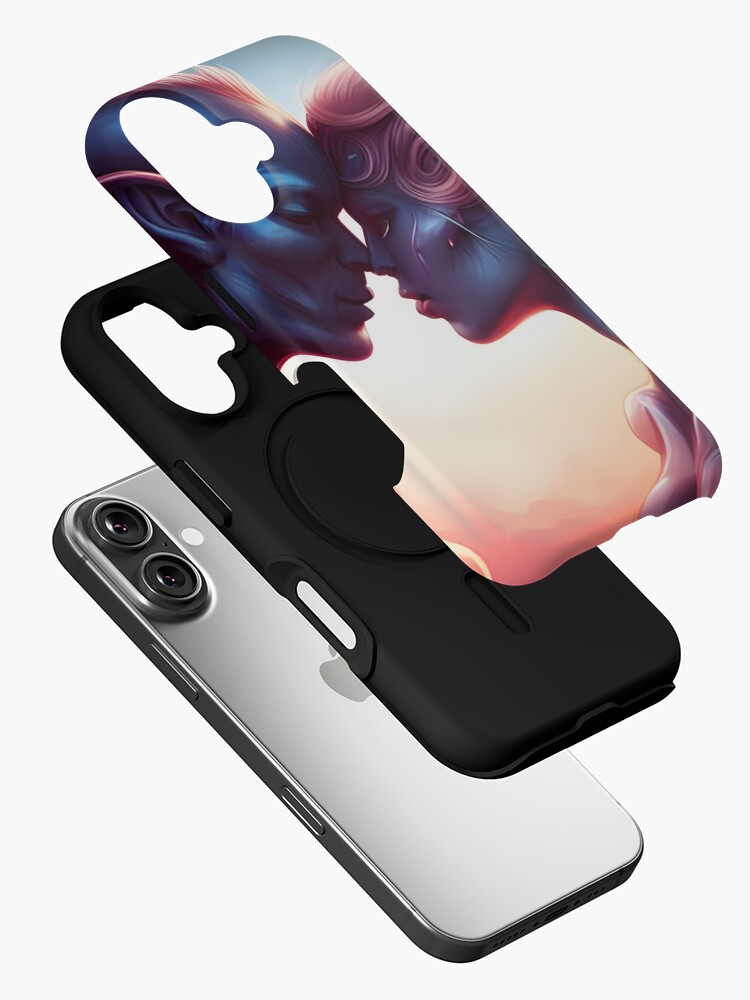 Thumbnail 2 of 4, iPhone Case, Aliens in Love designed and sold by LenCarol.