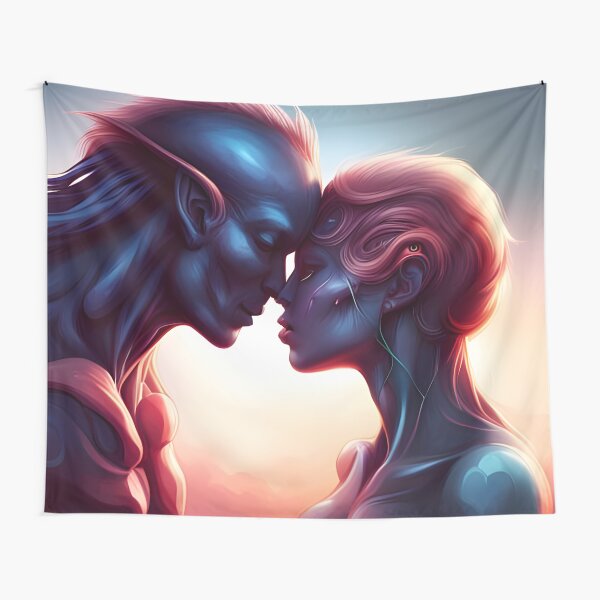 Aliens in Love Tapestry