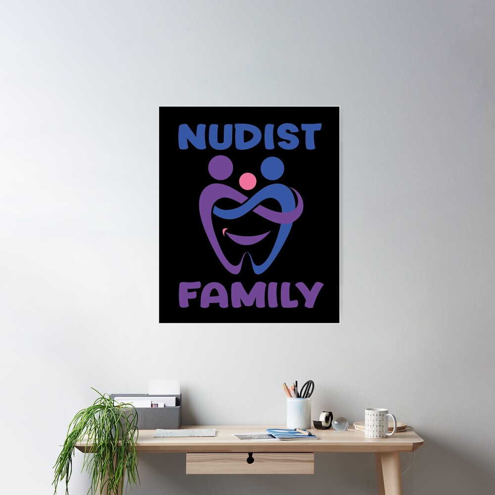 Poster for Sale avec lœuvre « famille nudiste » de lartiste buzonx |  Redbubble